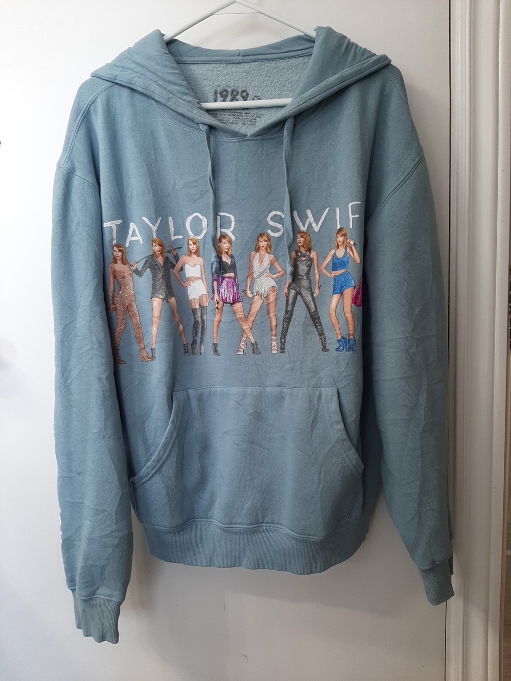 Taylor Swift 1989 Taylor’s Version Aqua Blue Hoodie Adult Medium